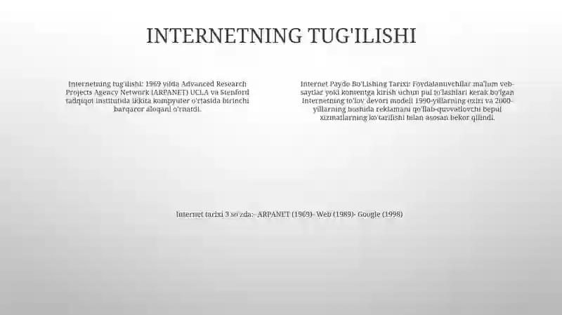 Internet Paydo Bo'Lishing Tarixi 3