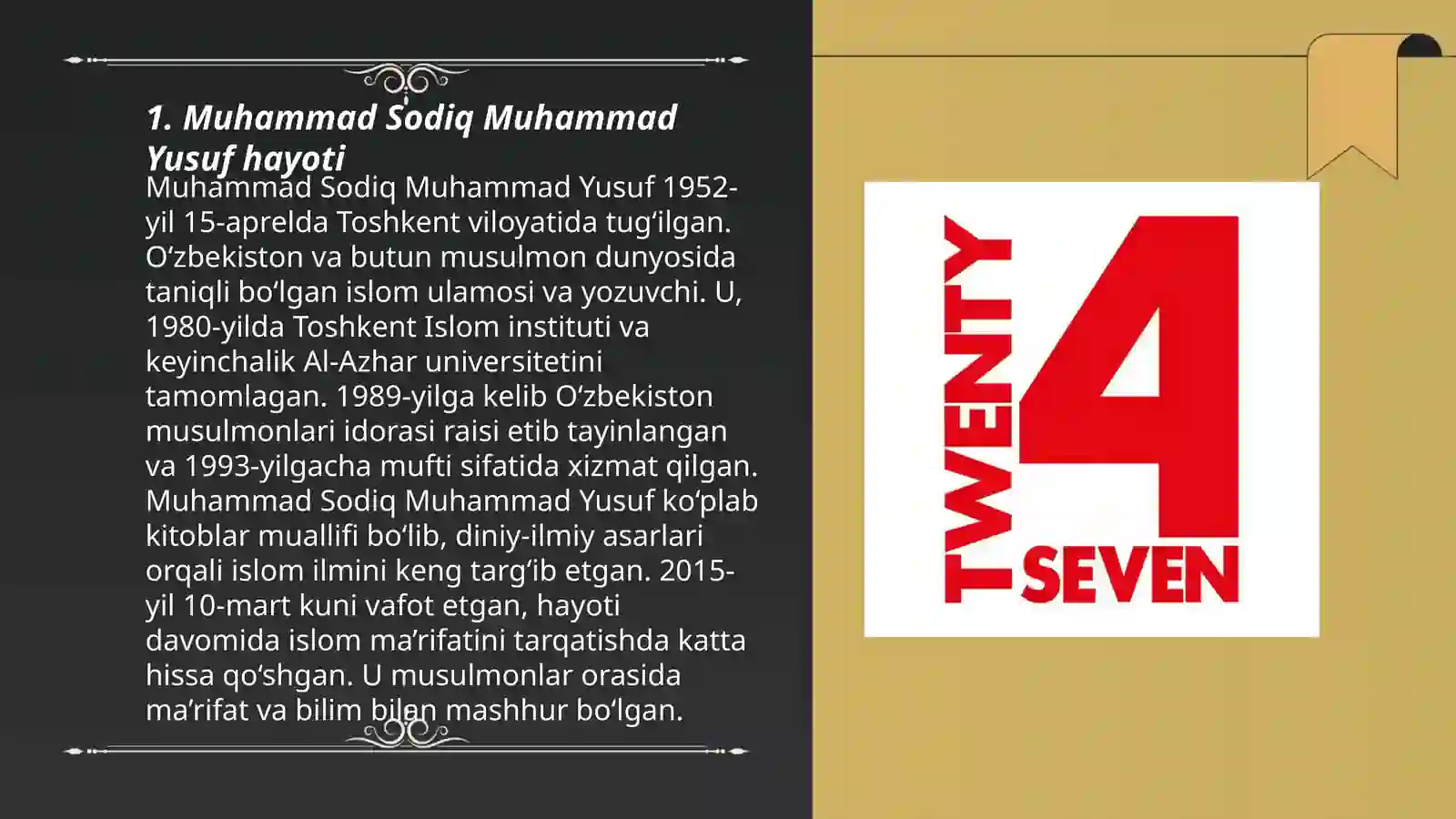 Muhammad Sodiq Muhammad Yusuf hayoti 3