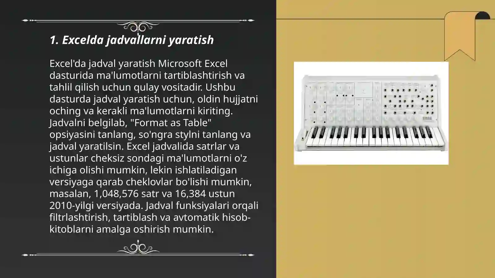 Ms Excel imkonyatlar 3