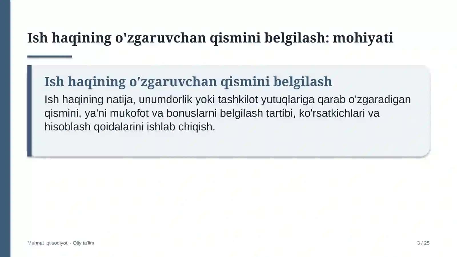 geodeziya va kartografiyada ish haqining o'zgaruvchan qismini belgilash 8157 3