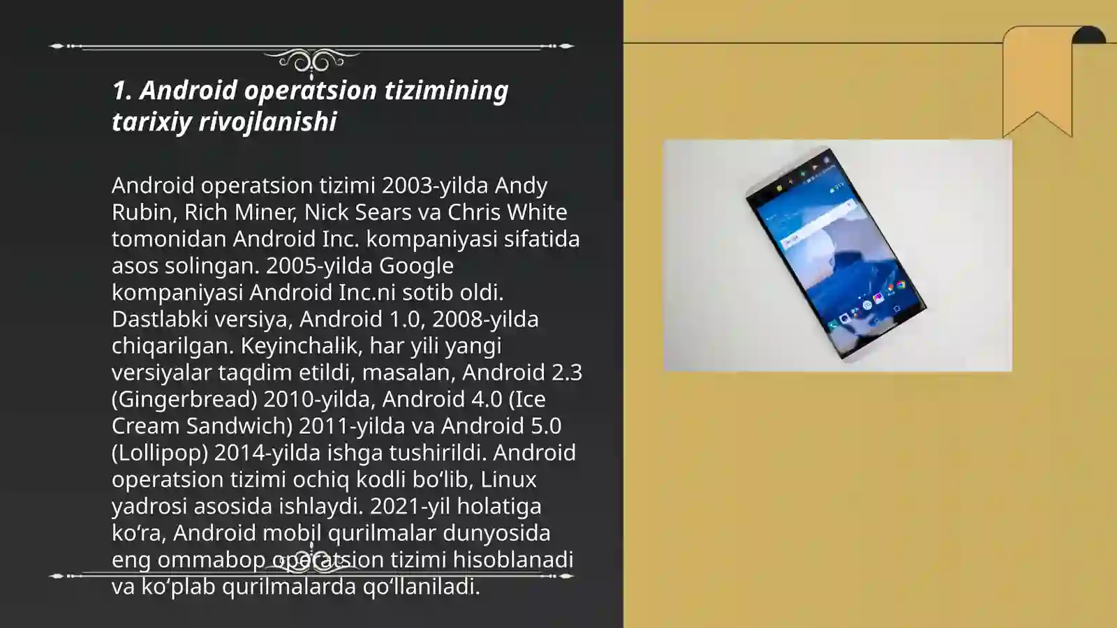 Android mobil operatsion tizimi 3