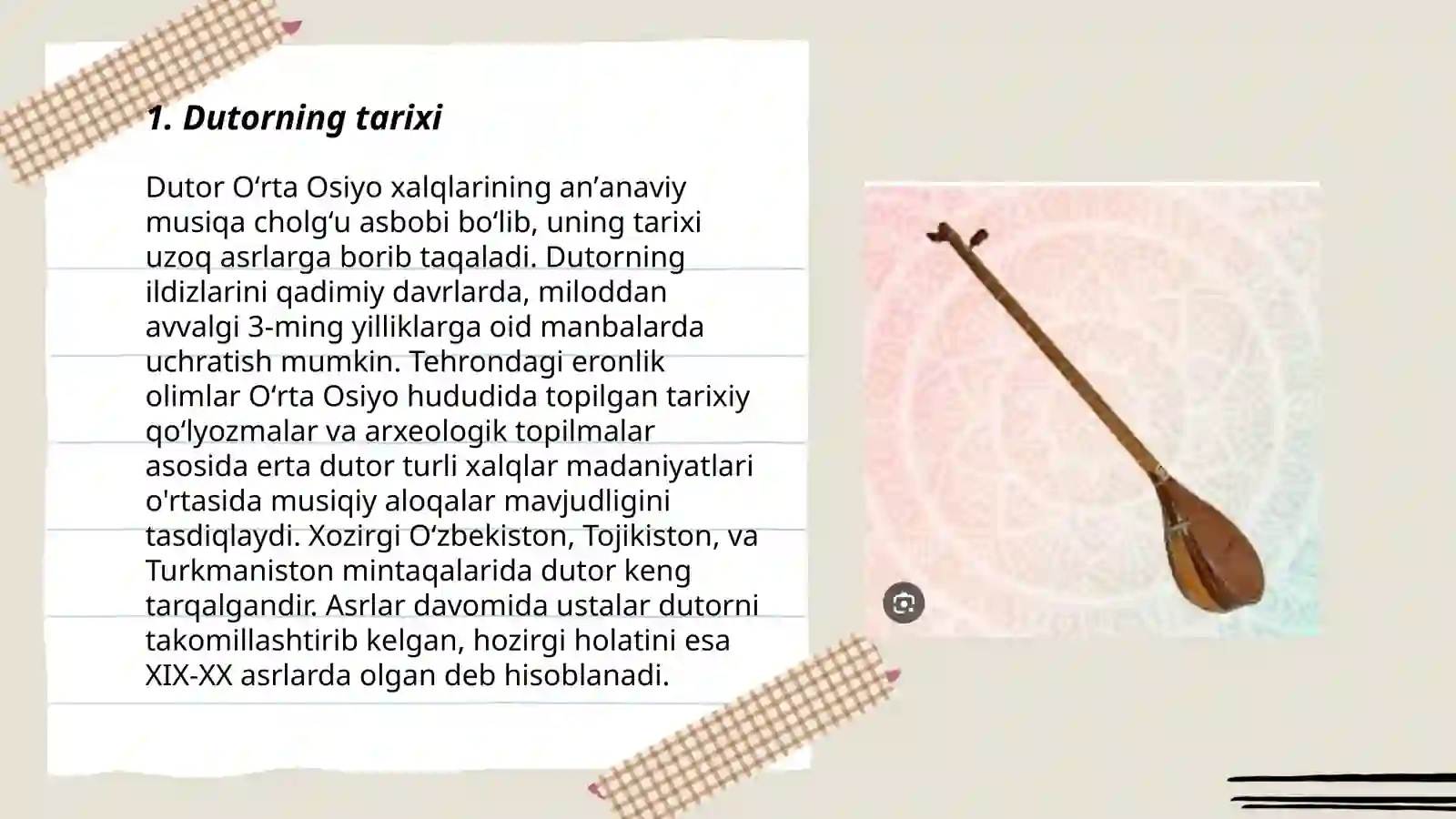 Dutor cholg'u asbobi 3