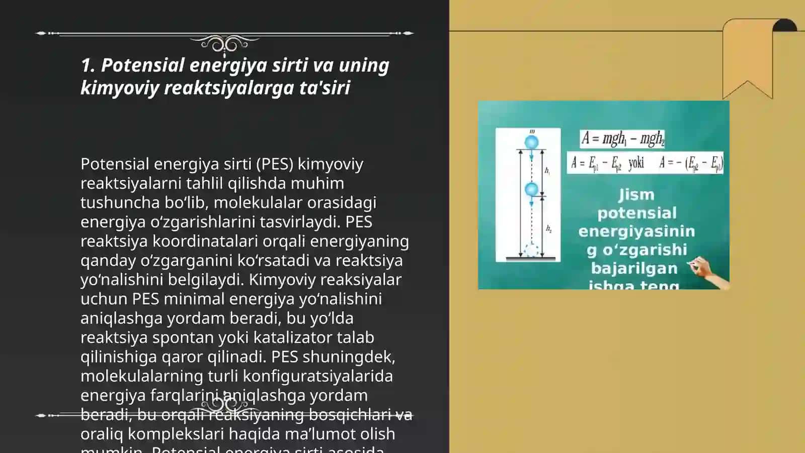Hozirgi zamon kimyosi tuzilish nazariyasida potensial energiya sirtining roli 3