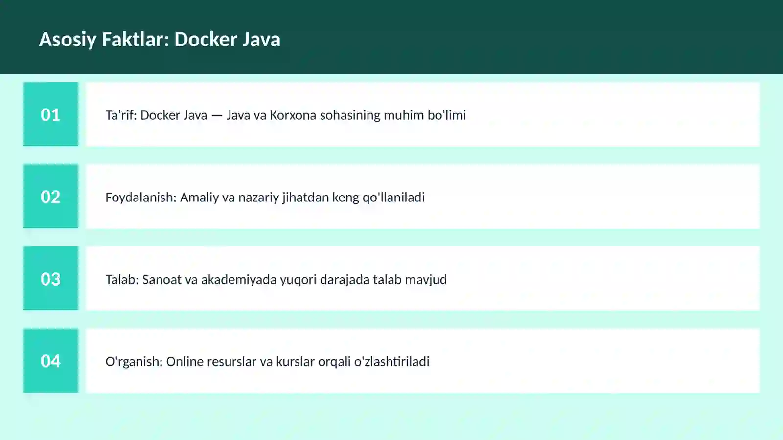 DASTURLASH | JAVA VA KORXONA 3