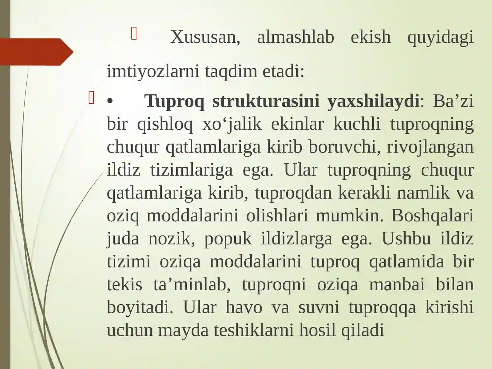 Organik dehqonchilikda rejallashtirish 3