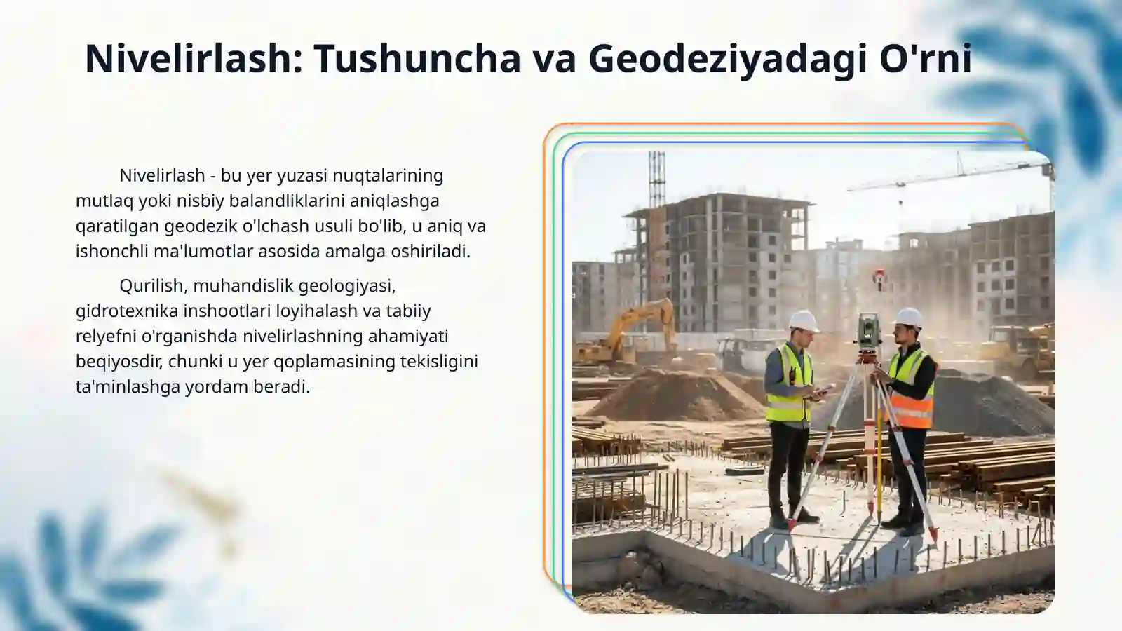 Nivelirlash turlari 3
