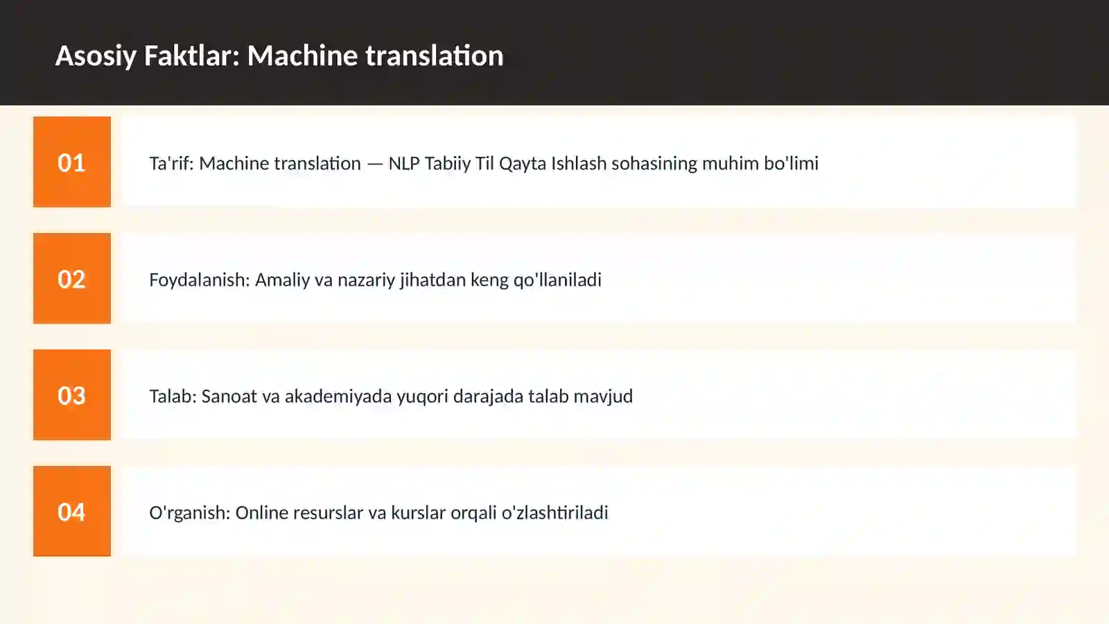 Machine translation 3
