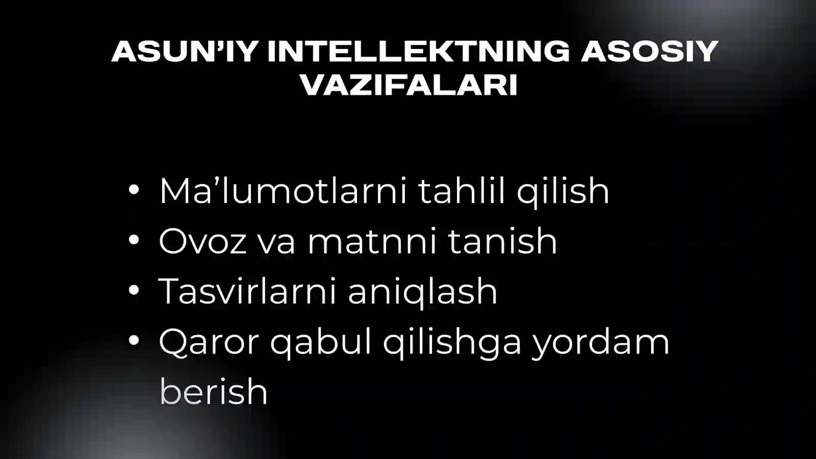 suniy intelekt haqida slayd 3