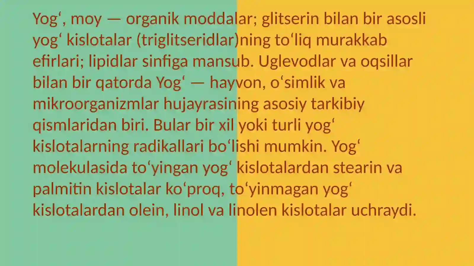 Yogʻlar 3