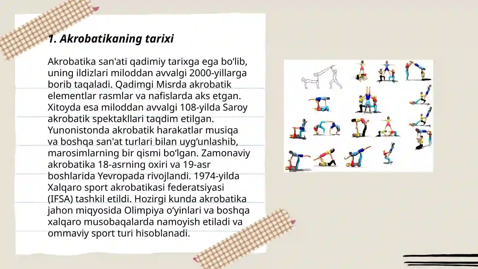 Sodda akrobatik mashqlar 3