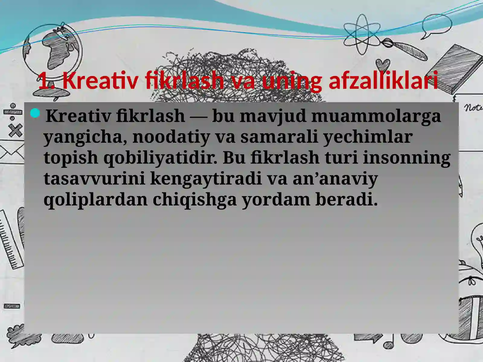 Kreativ fikrlash 3