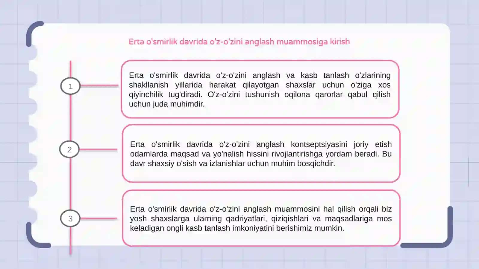 Ilk o'spirinlik davrida o'z-o'zini anglash va kasb tanlash muammosi (2) 3