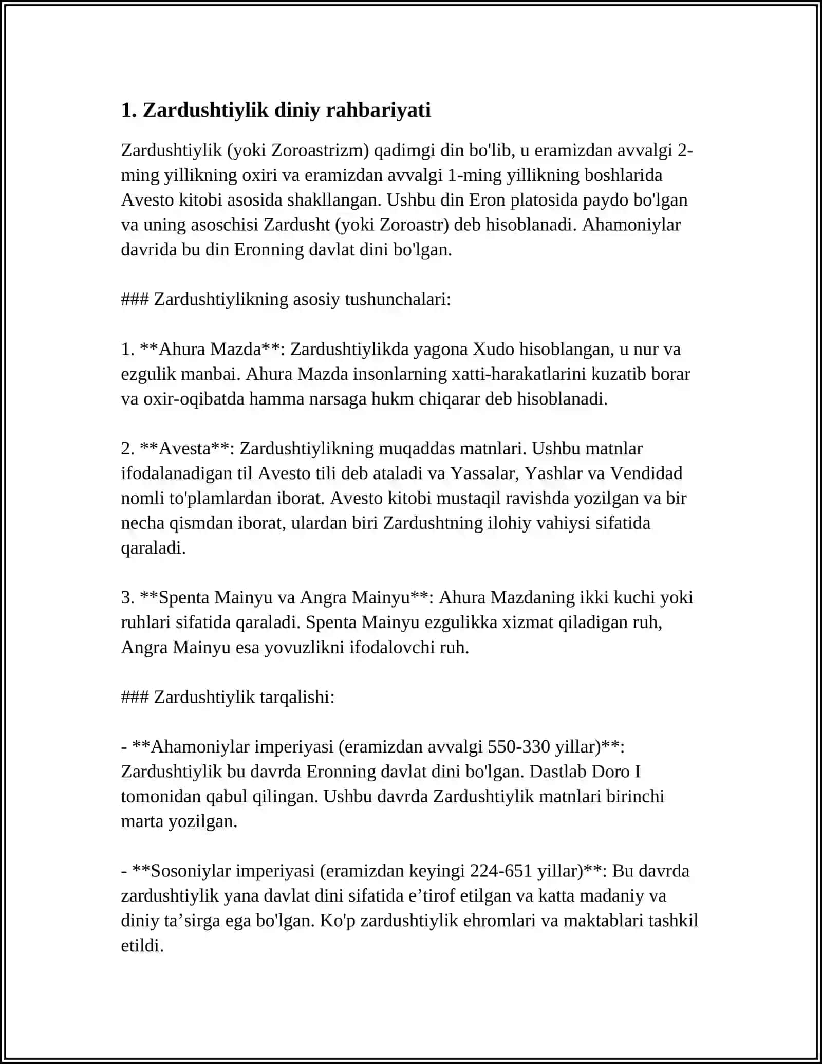 ZARDUSHTIYLIK TUSHUNCHALARI 3