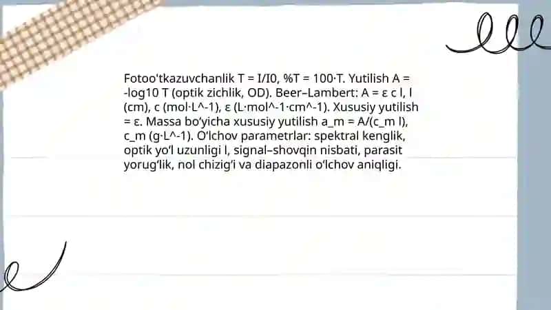 Fotoo'tkazuvchanlikni o'lchash usullari 3