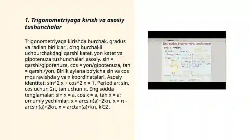 Trigonometriyaga kirish 3