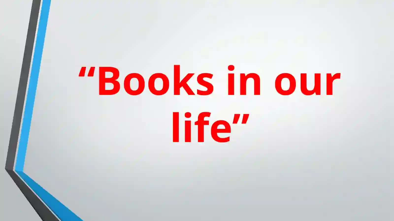 Books in our life 3