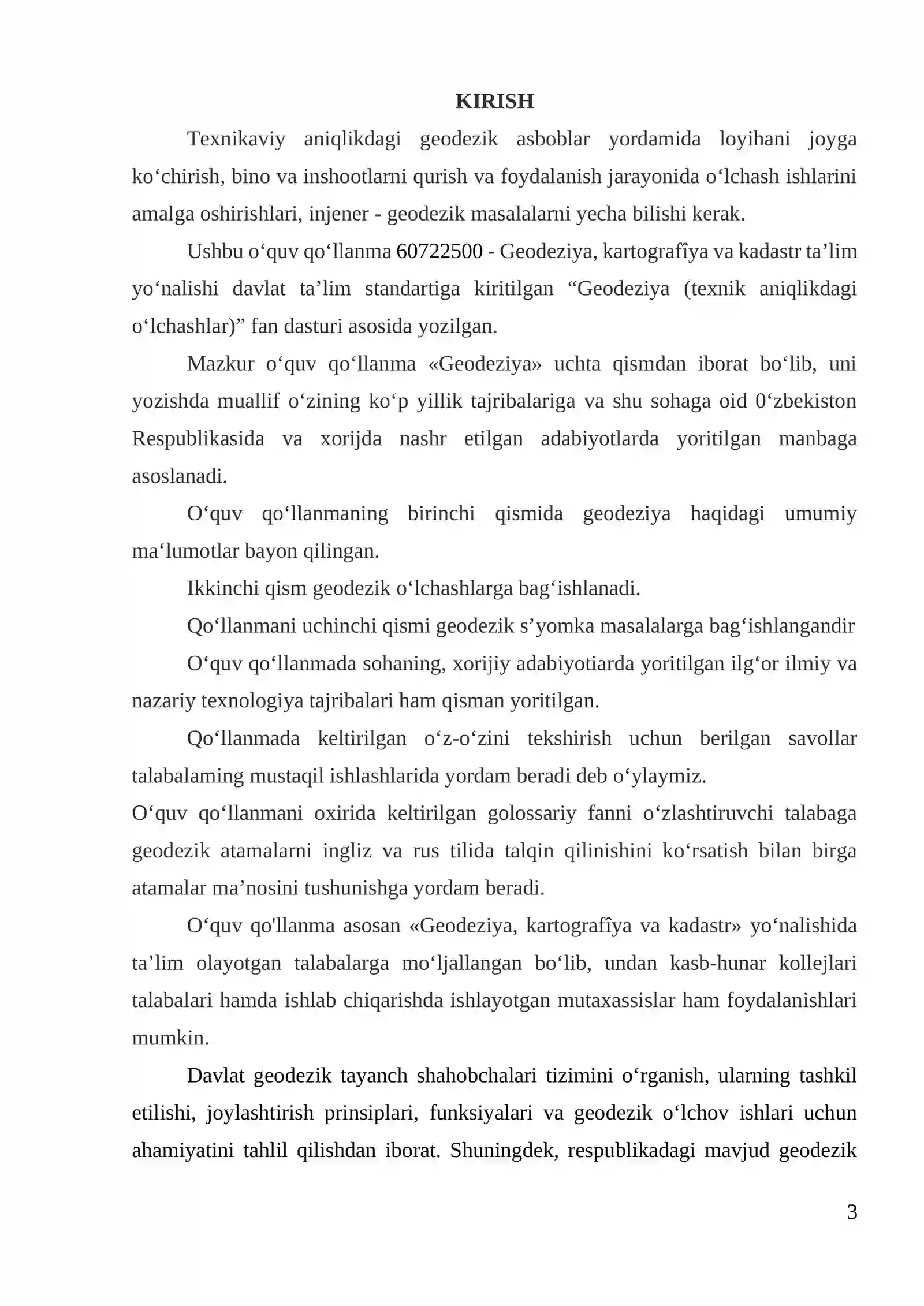 Topografik kartalarning tasnifi va ishlanishi 3