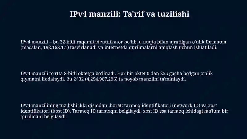 IPv4 manzillash 3