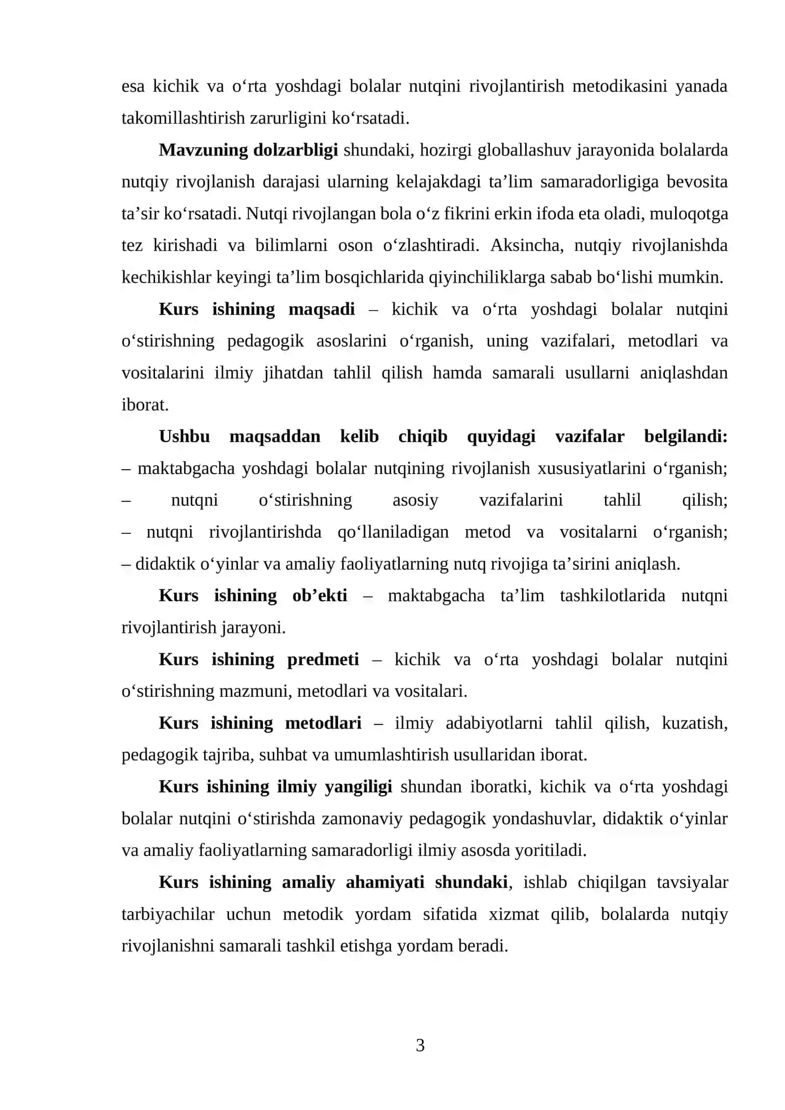 Kichik va o‘rta yoshdagi bolalar nutqini o‘stirishning vazifalari, metodlari va vositalari 3