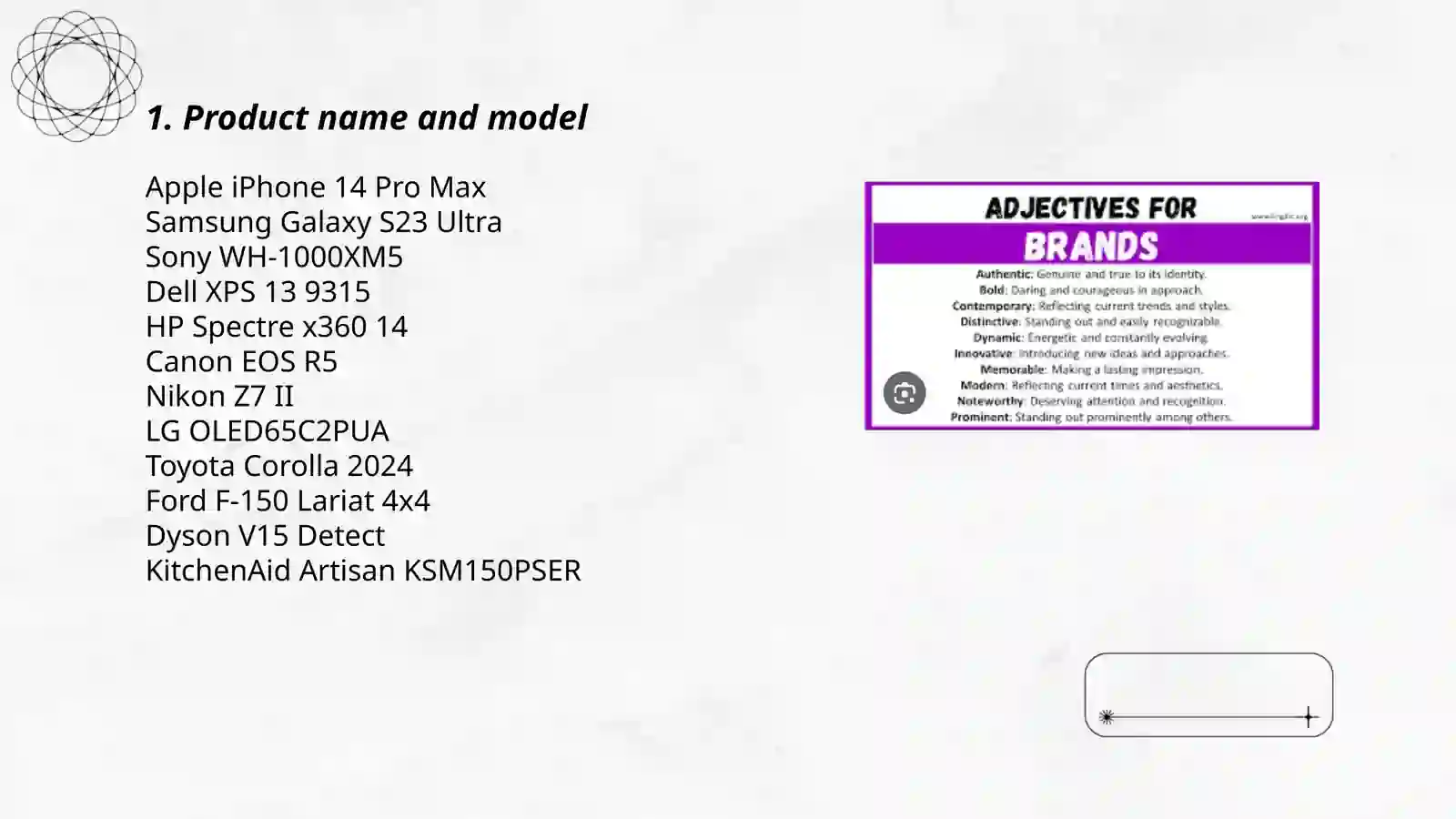 Describing products 3