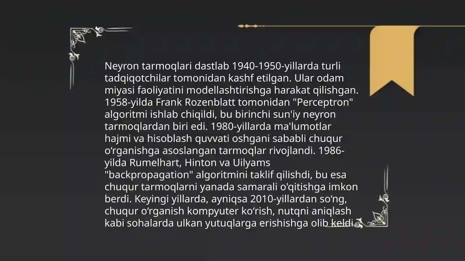 Ko'p sathli neyron tarmoqlari 3