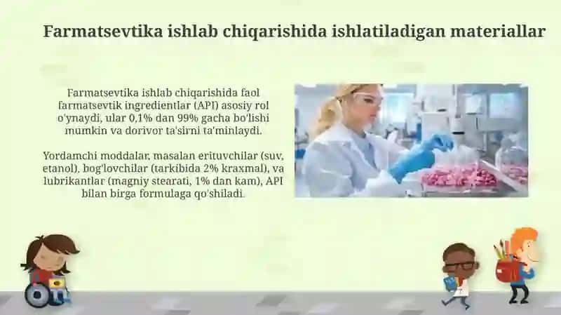 Farmatsevtika ishlab chiqarishida qollaniladigan materiallar 3