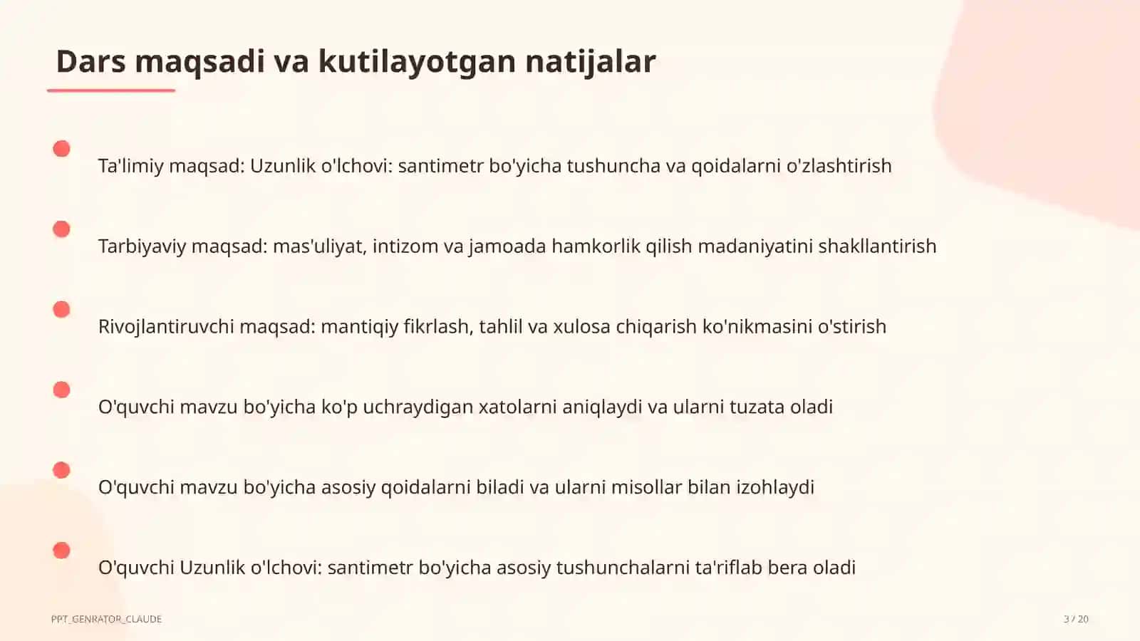 Matematika Dars Rejasi 4