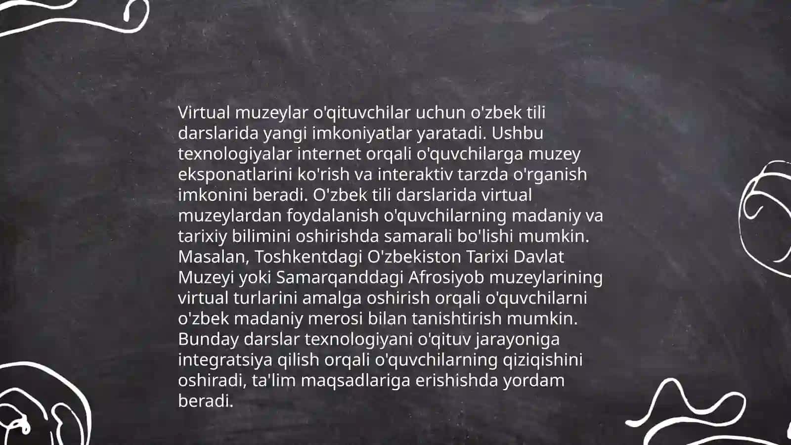 Virtual muzeylar, virtual kutubxona materiallaridan o'zbek tili va adabiyot darslarida foydalanish 3