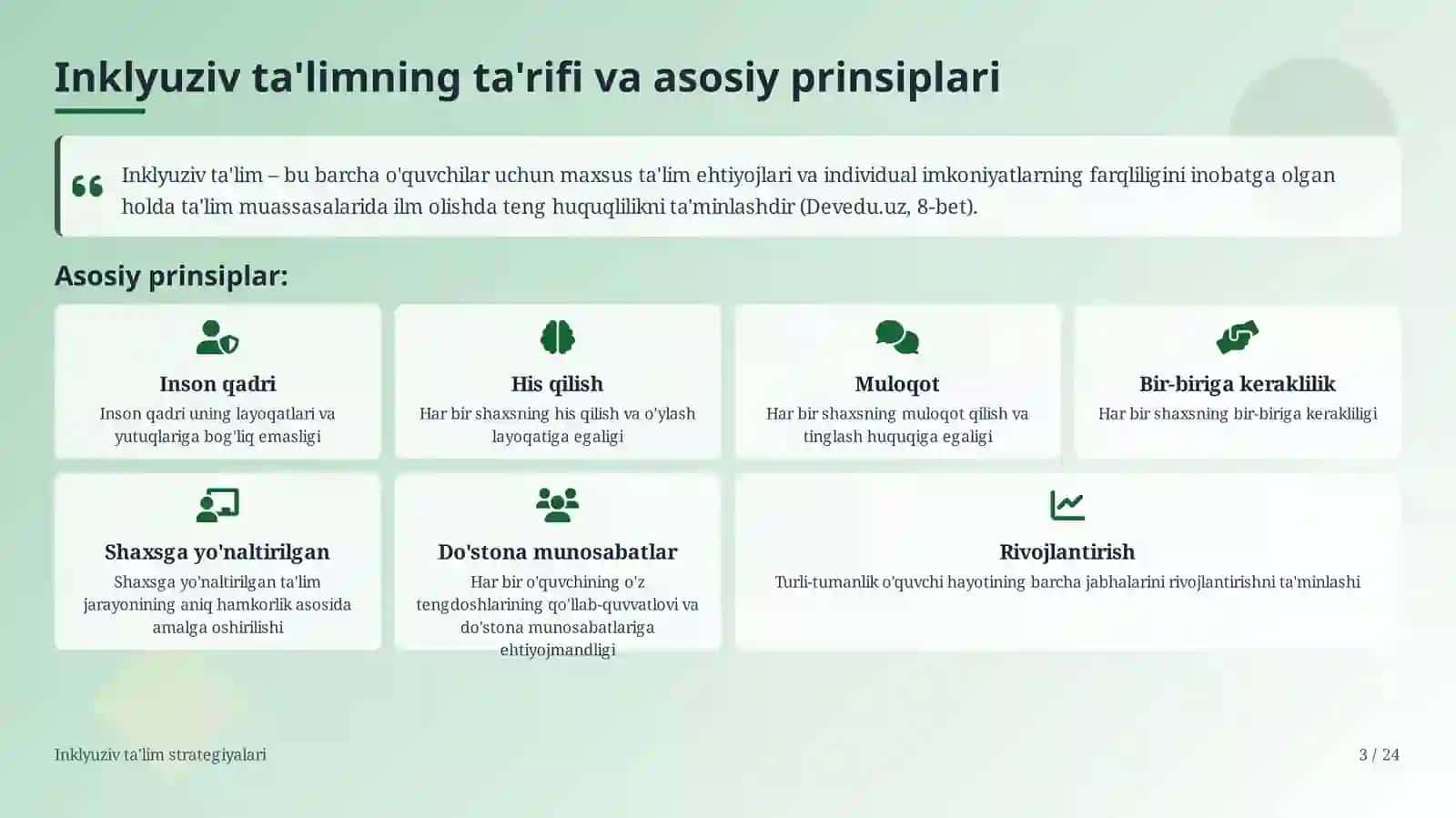 Inklyuziv ta'lim fanidan topshiriq 3