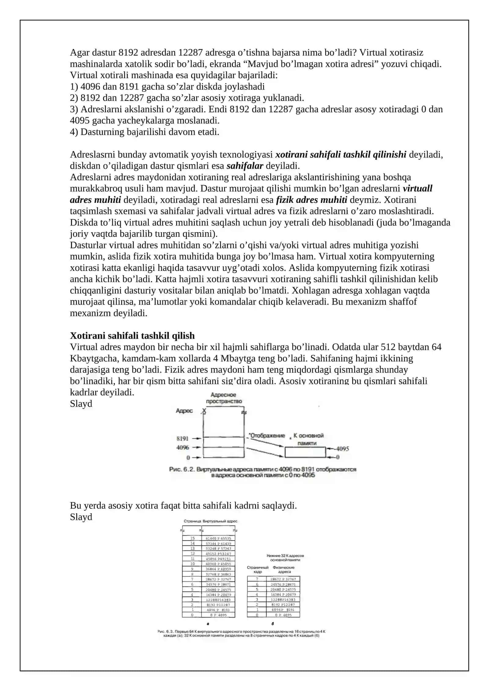 Virtual xotirani segmentli tashkil qilish 3