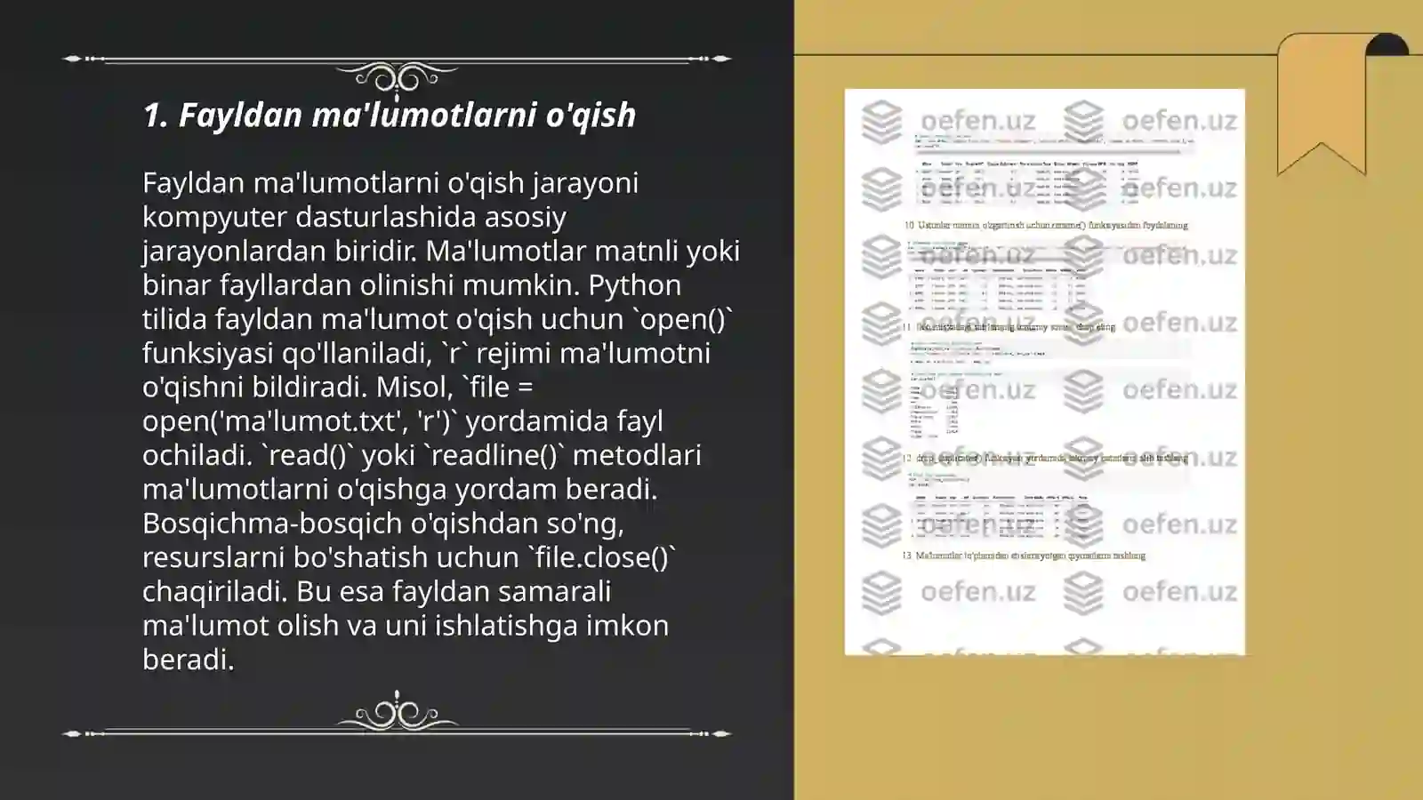 Python dasturlash tilida for funksiyasi qatnashgan dasturlar tuzing 3