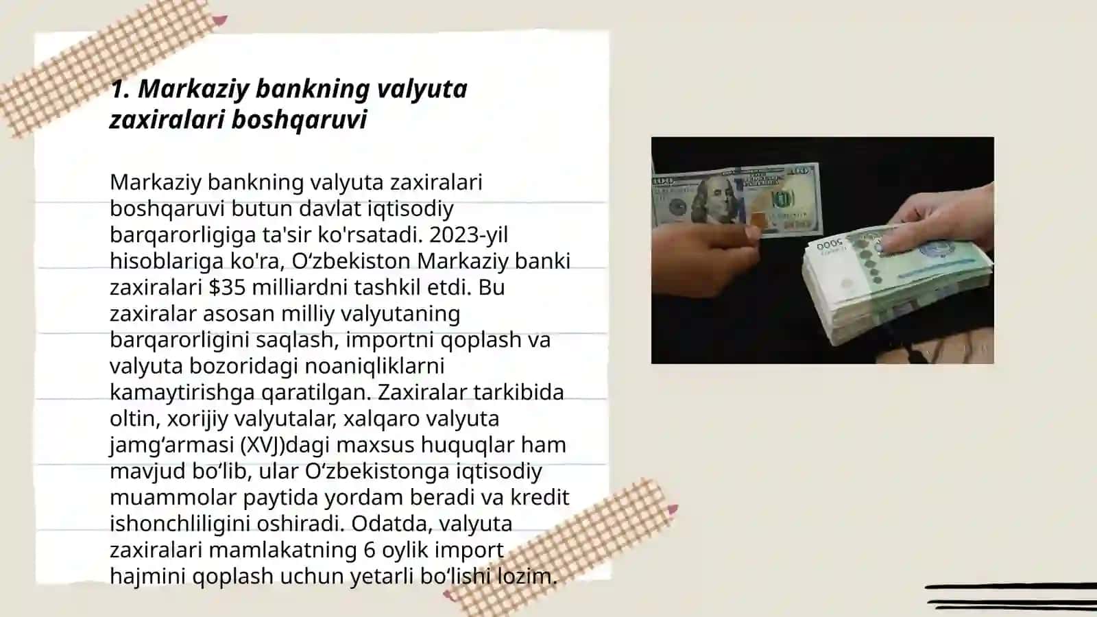 Valyuta zaxiralari boshqaruvi 3