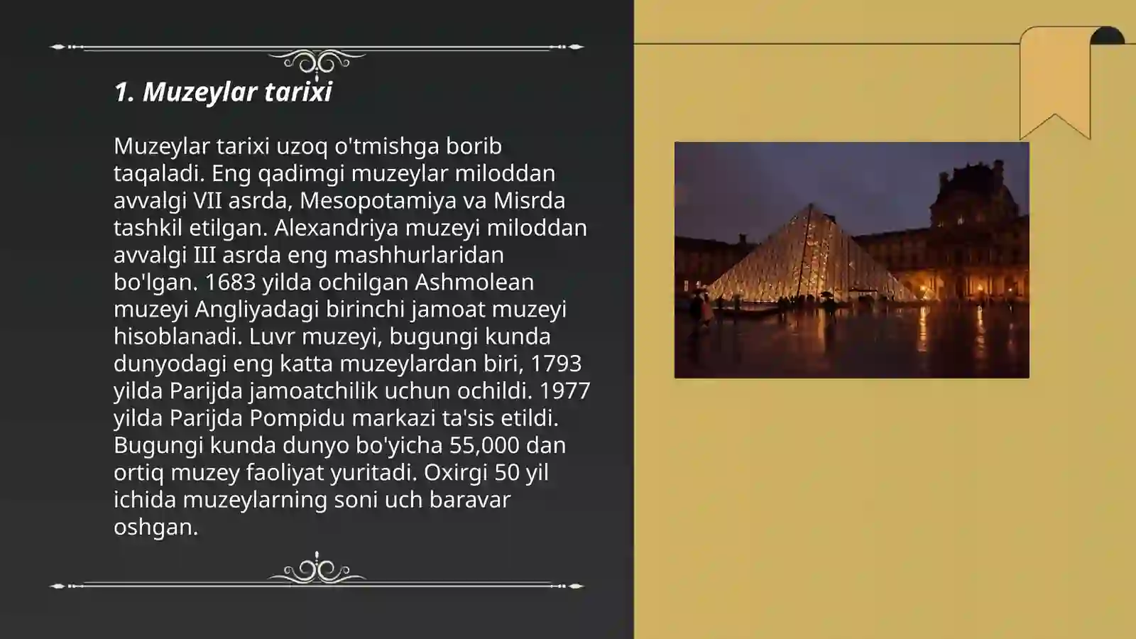 Muzeylar tarixi 3