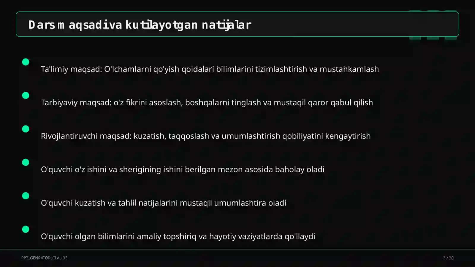 O'lchamlarni qo'yish qoidalari (8-sinf) 3
