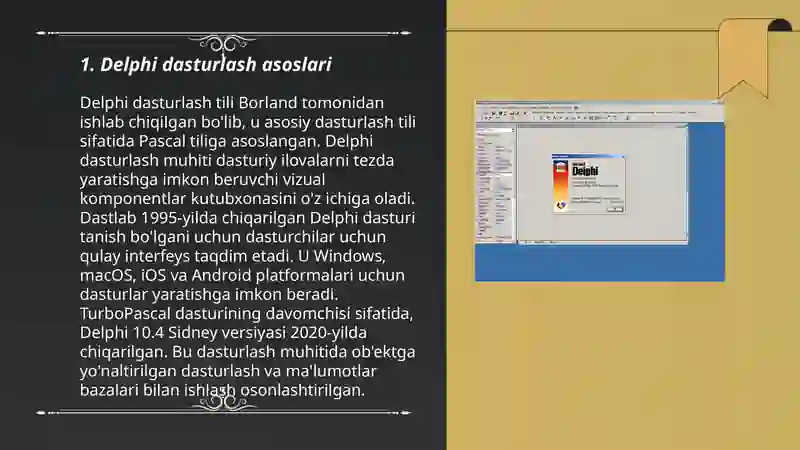 Delphi-dasturlash tillari 3