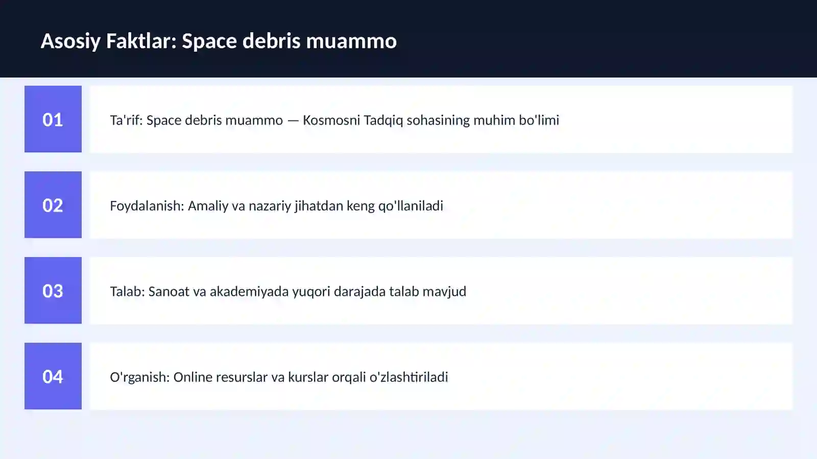 Space debris muammo 3