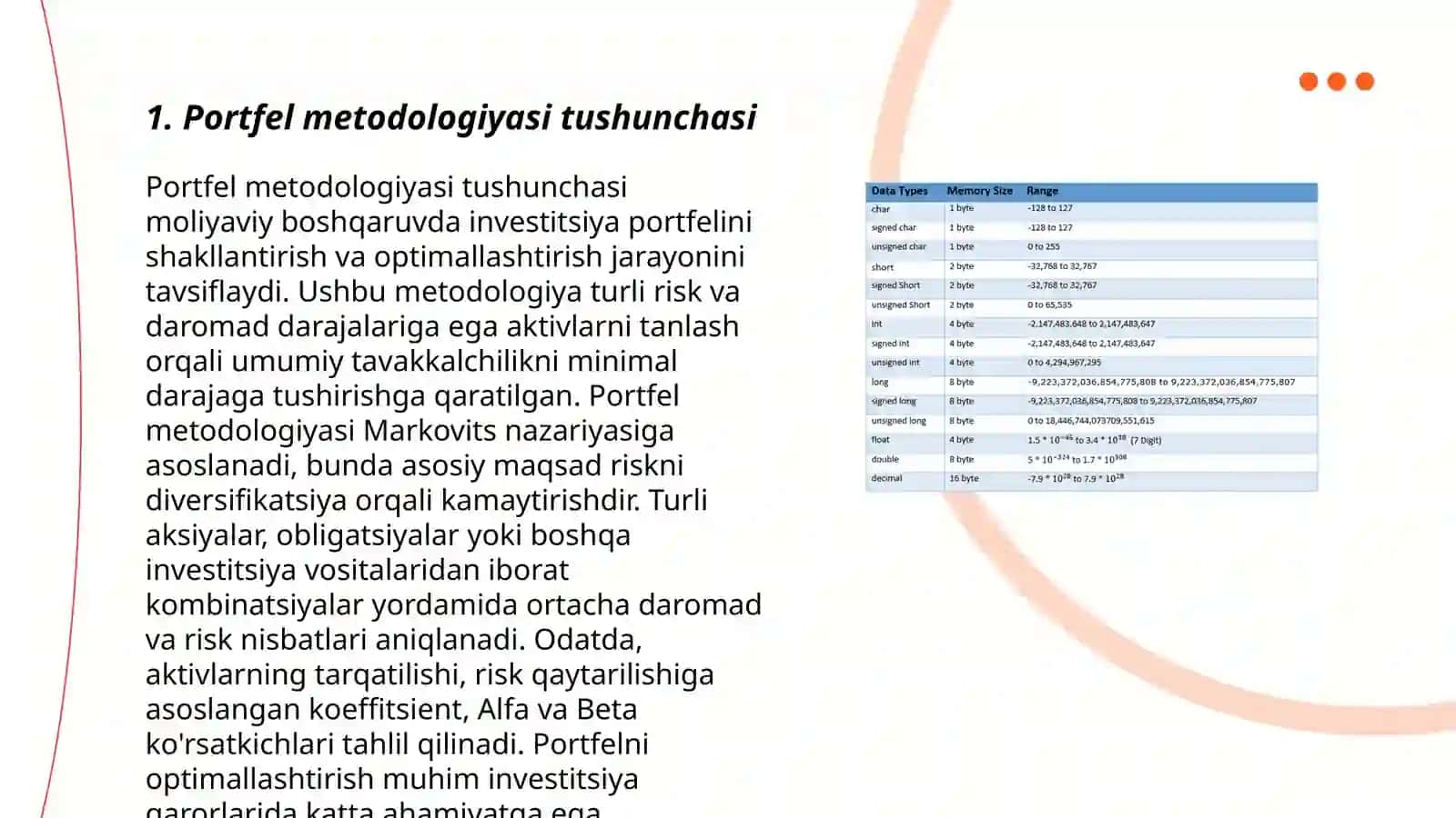 "Portfolio" metodi va ularning turlari 3