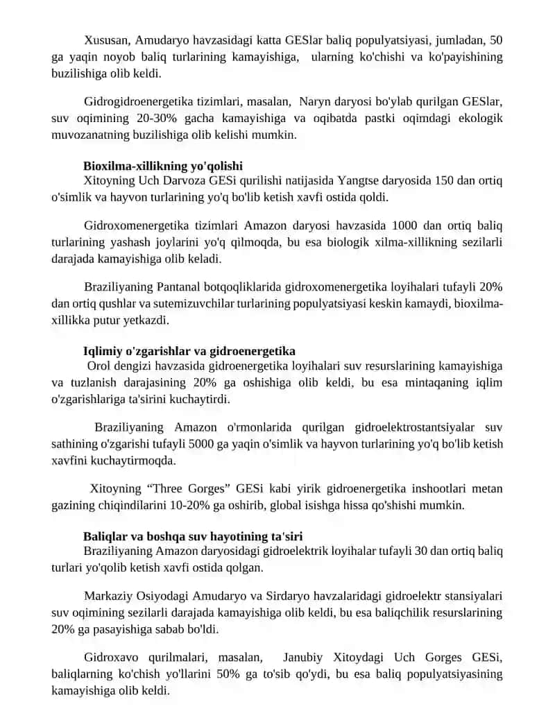 Gidroenergiya tizimlarining atrof muhutga tasiri 3