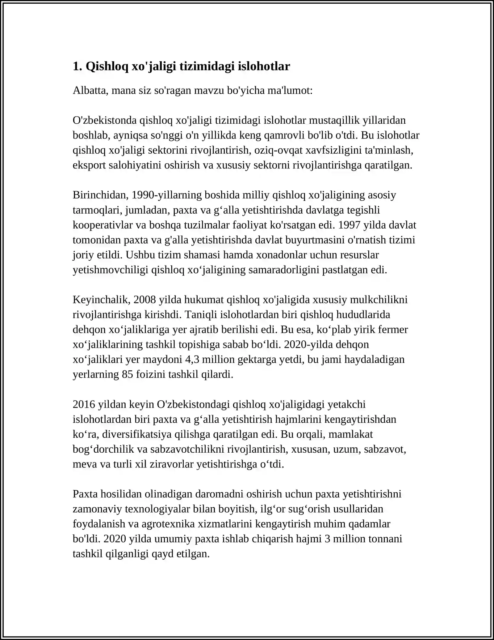 MUSTAQILLIK YILLARIDAGI QISHLOQ XO' JALIGI VA SANOAT SOHASIDAGI O'ZGARISHLAR 3