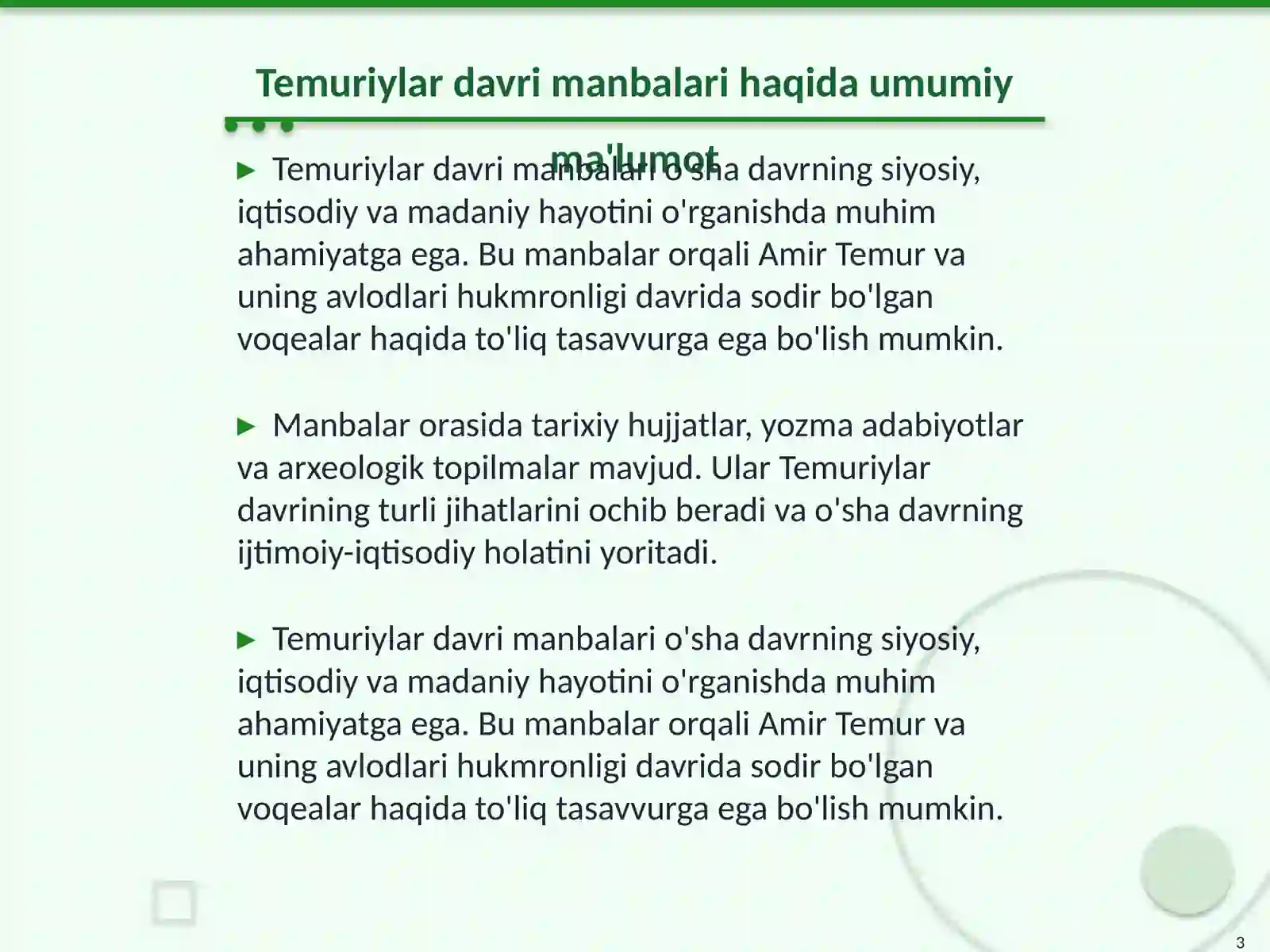 Temuriylar davri manbalari 3