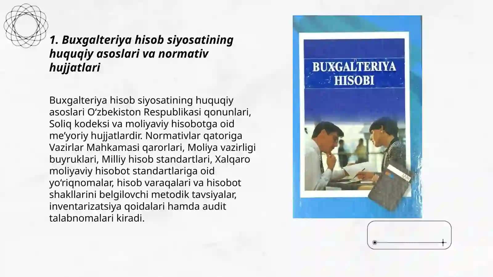 Buxgalteriya hisob siyosati va uning tuzilishi 3