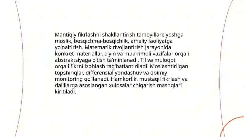 Mantiqiy fikrlashni shakllantirish tamoyillari 3