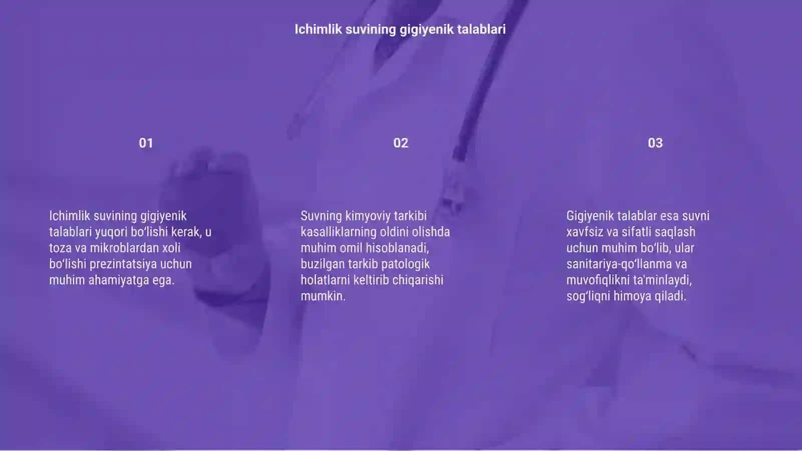 Ichimlik suviga gigiyenik talablar 3