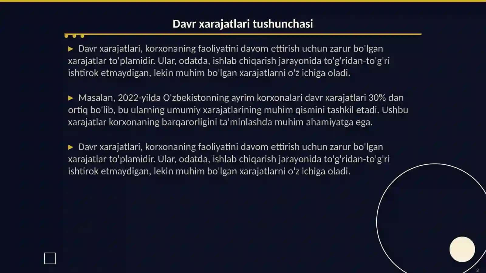 Davr xarajatlari va ularning omilli tahlili 3
