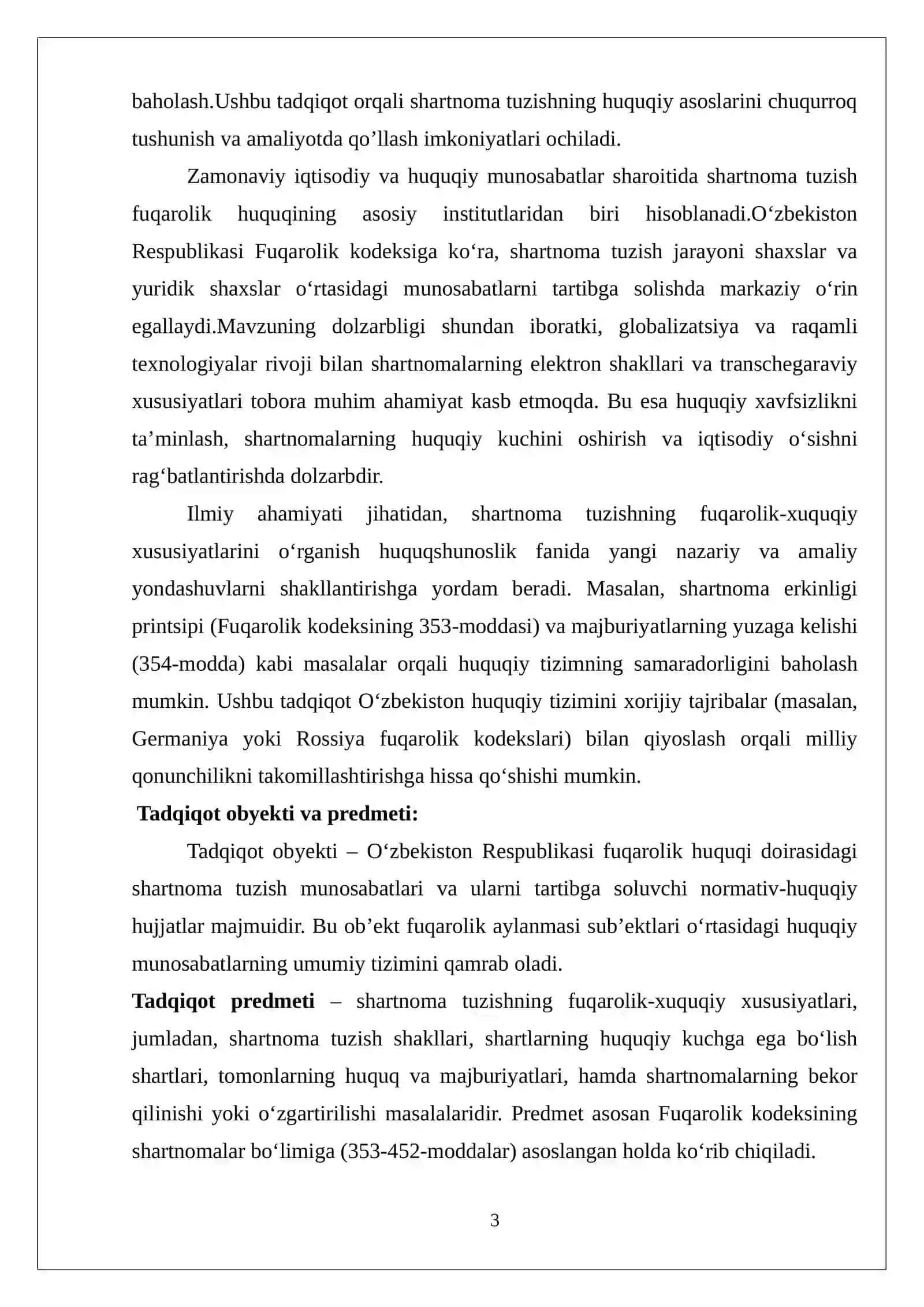 Shartnoma tuzishning fuqarolik-huquqiy xususiyatlari 3