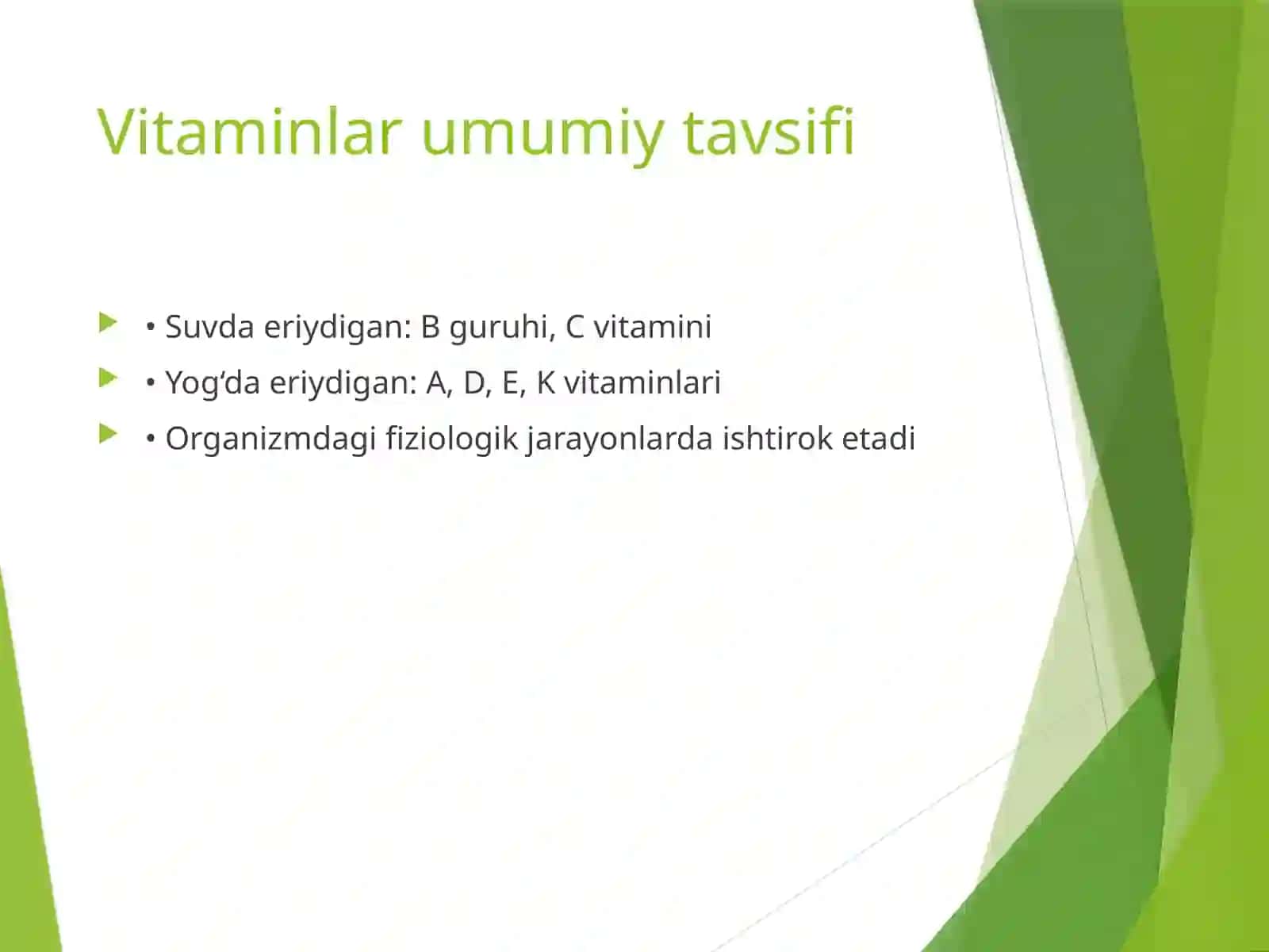 VITAMINLAR.OSTEOPAROZGA TASIR QILUVCHI VOSIYALAR 3
