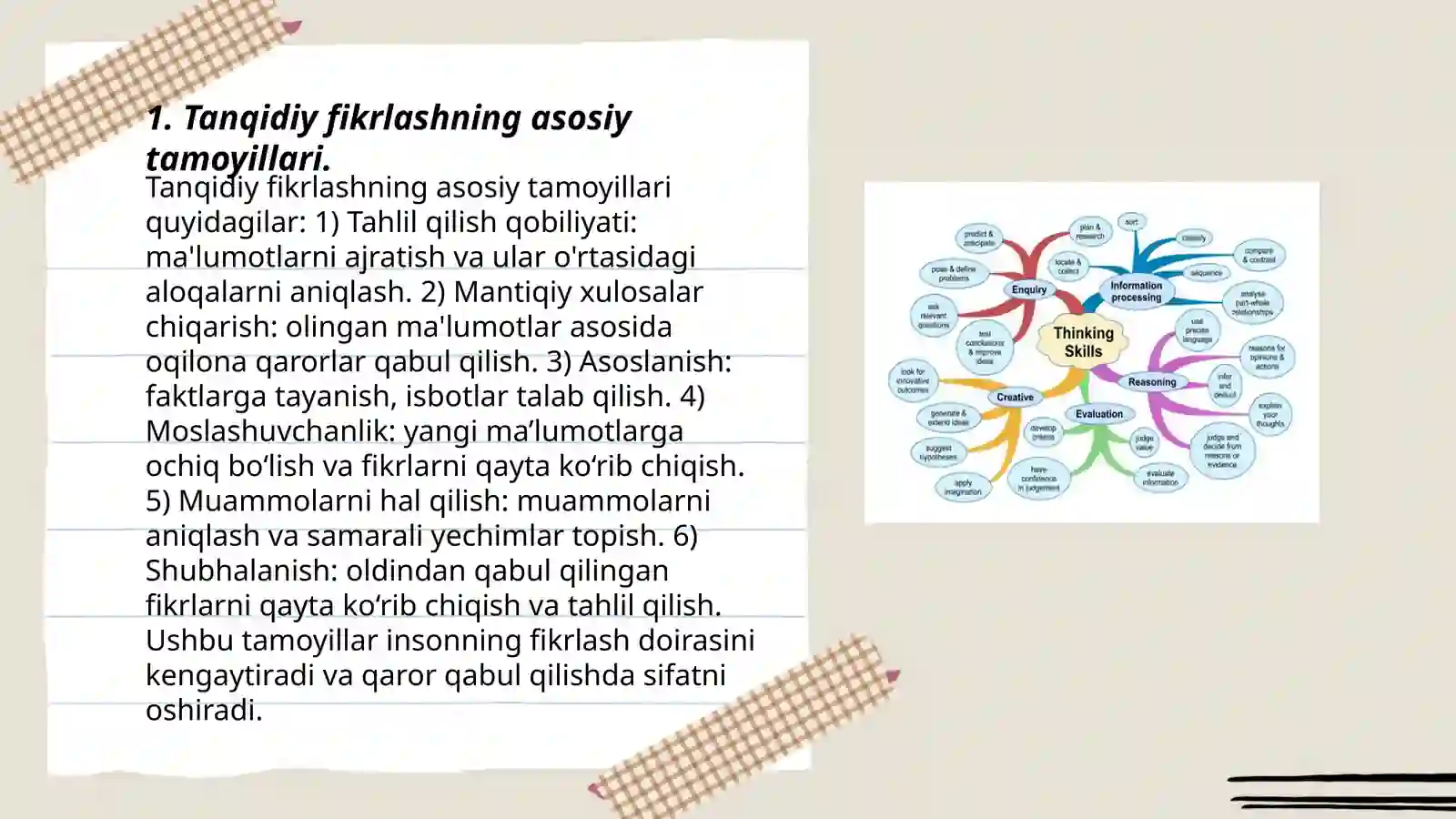 Tanqidiy fikrlashning asosiy tamoyillari 3