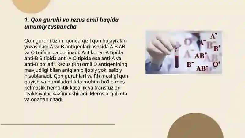 Qon guruhi va rezus omil haqida tushuncha 3