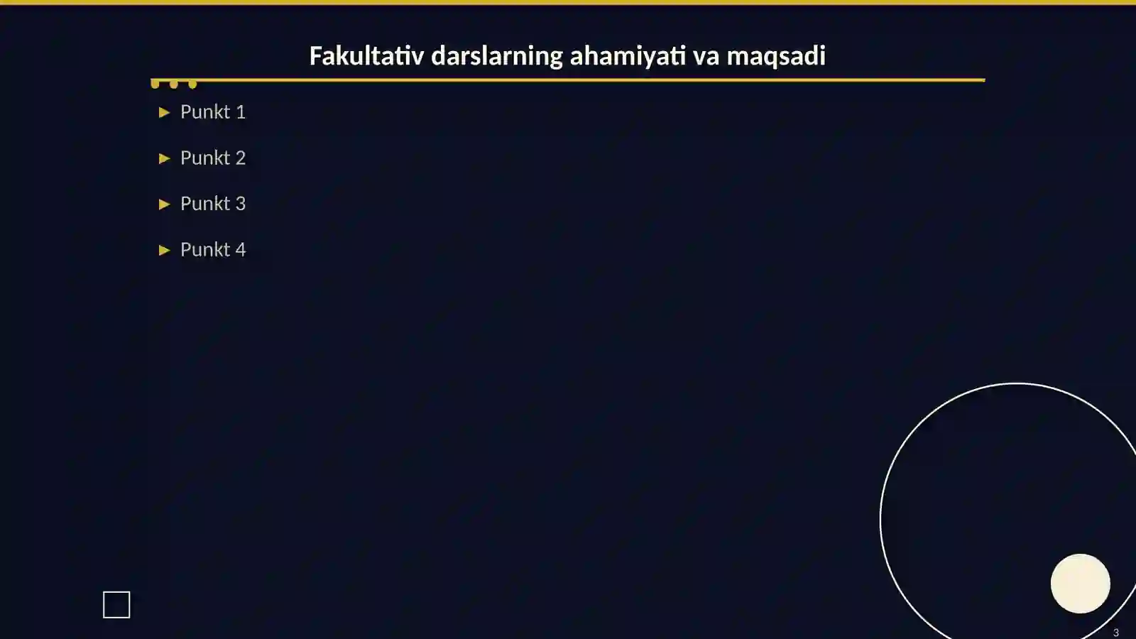 Fakultativ darslarni tashkil etish 3