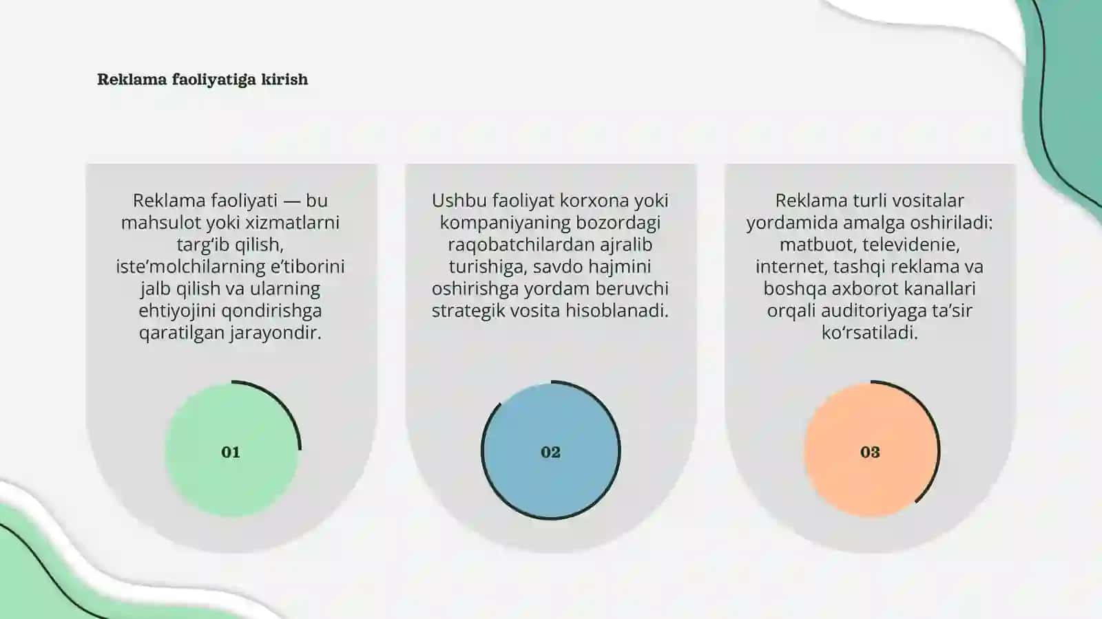 Reklama faoliyatining mohiyati 3
